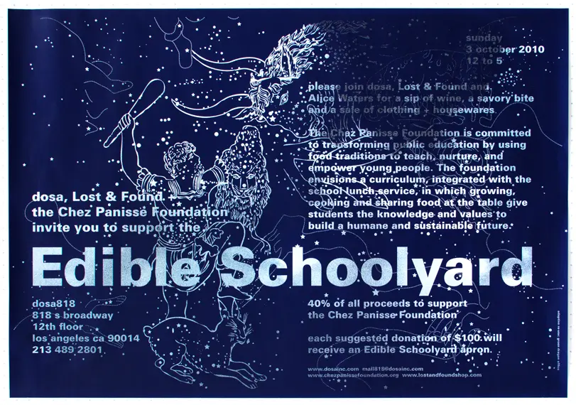 Edible Schoolyard 2010: fundraiser adaptive re-use from fall winter 1998 invitation