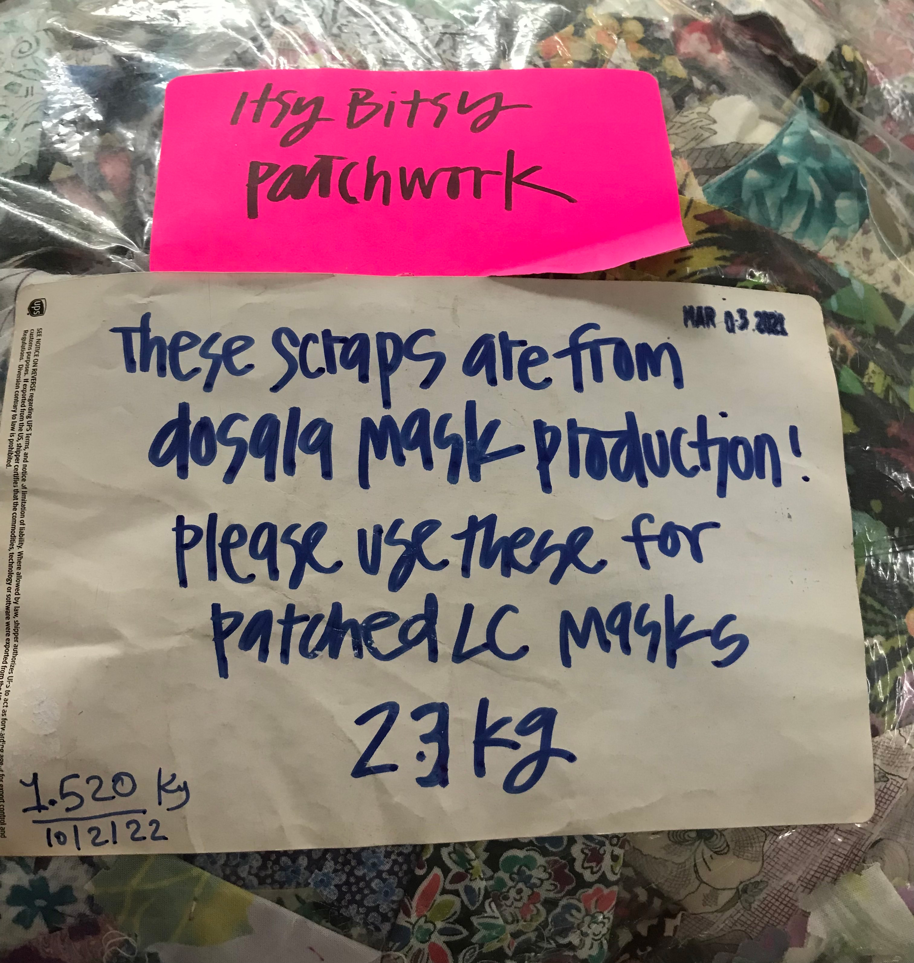 scraps in India from dosa mask production