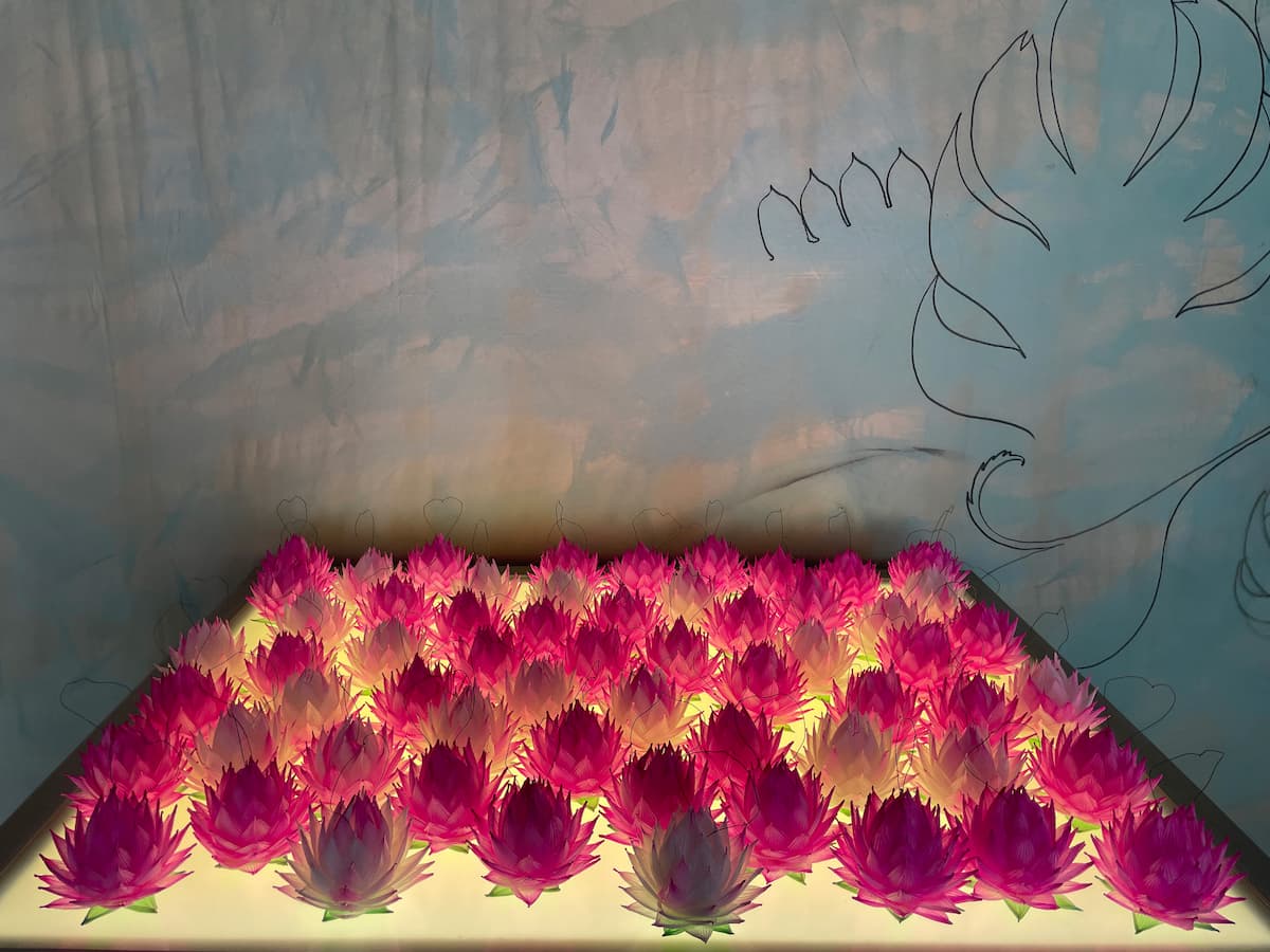 handmade paper lotus from Korea