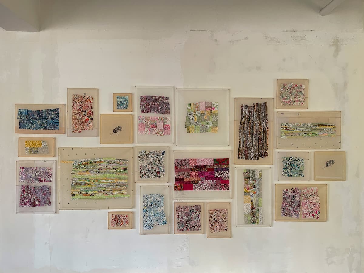framed textile patchwork