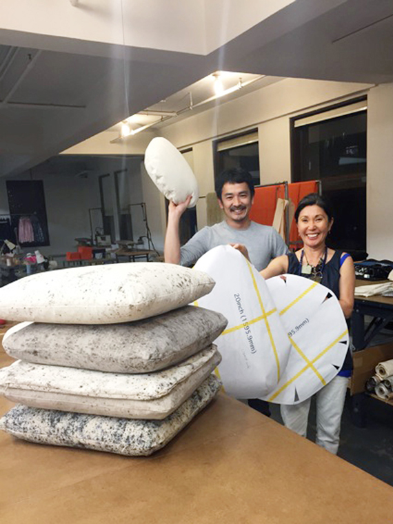 industrial designer Shigeki Fujishiro engineers pillow shapes