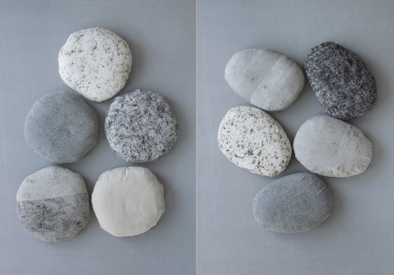 round and oval stone pillows