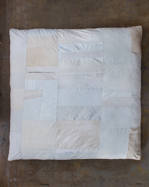 one of three finished floor pillows