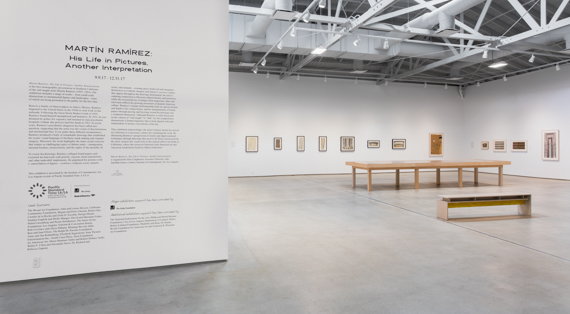Installation view of Martín Ramírez: His Life in Pictures, Another Interpretation, Institute of Contemporary Art, Los Angeles (ICA LA), September 9–December 31, 2017 | photo by Brian Forrest