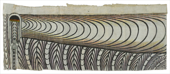 Martín Ramírez's Untitled (Train and Tunnel), c. 1960-63 | image courtesy of Ricco/Maresca Gallery NYC, © Estate Of Martin Ramirez 