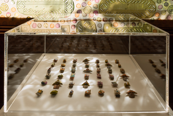 recycled jamdani amulets using scraps generated from the room 108 textile panels