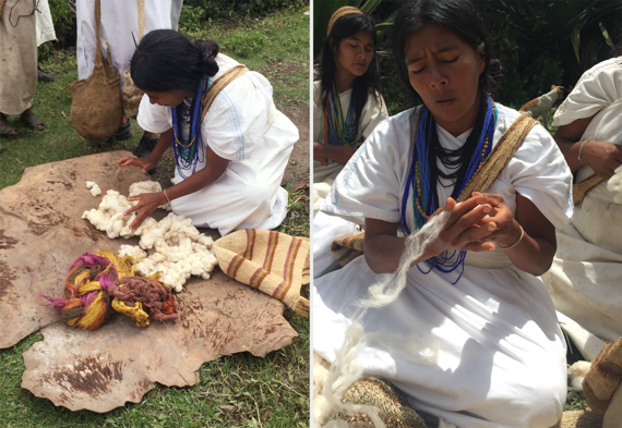 raw materials and Jael spinning cotton