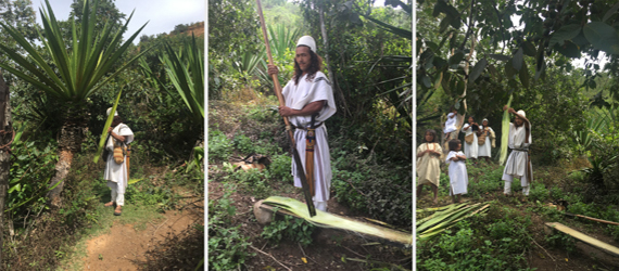 Jael's husband procuring fique to make fiber