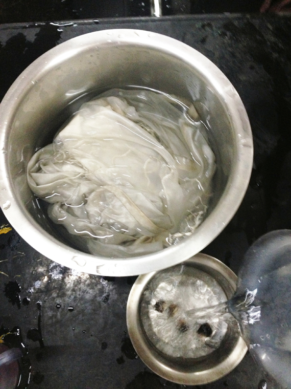 scouring fabric with soapnut and shikakai