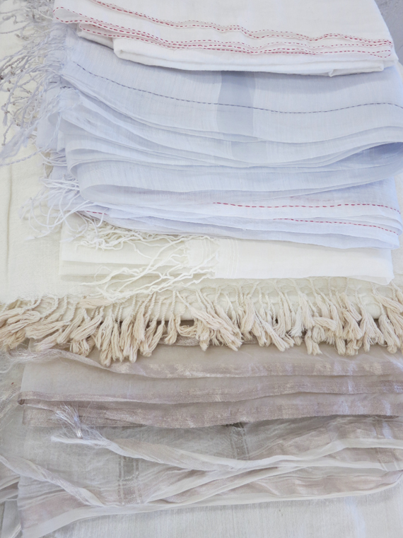 stack of shawls