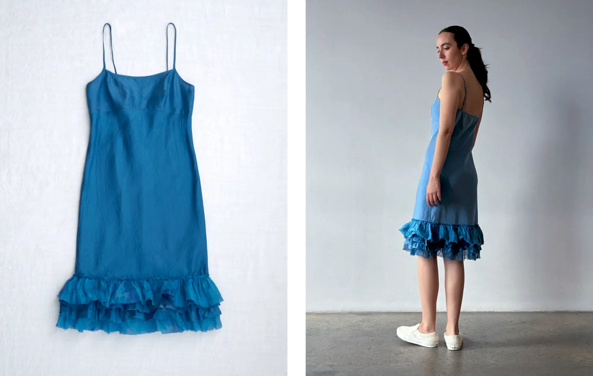 259SB01  slip w/ ruffles  *agriolivadi (blue)*