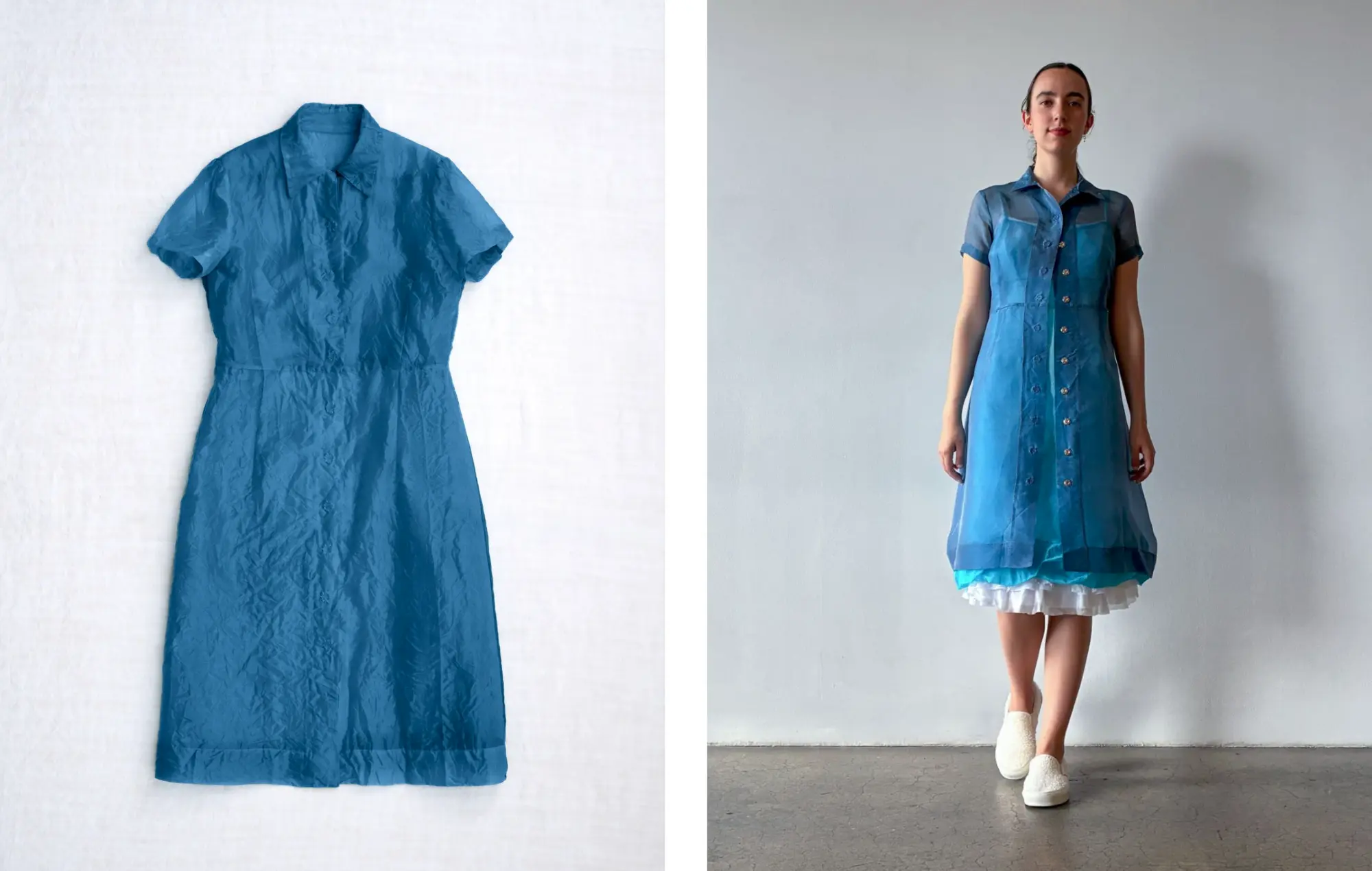 259SO05  fraulein dress  *myrsini (blue)* worn with 259SO01 *tragonissi (turq)* and 00KD01 *rice*