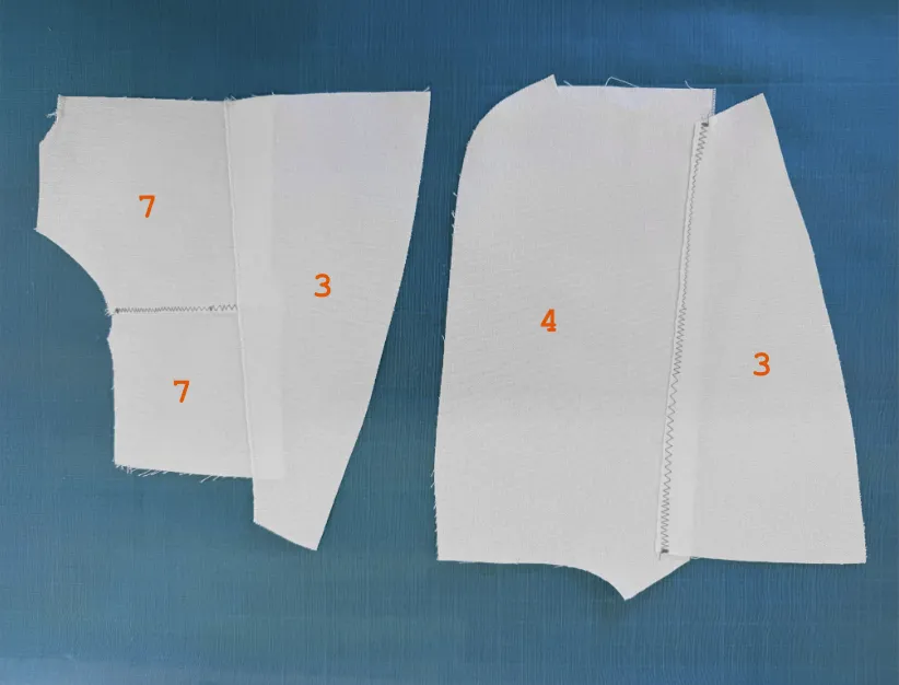 two patched scraps