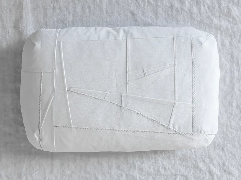 side B of finished recycled cotton canvas pillow (99RH91)