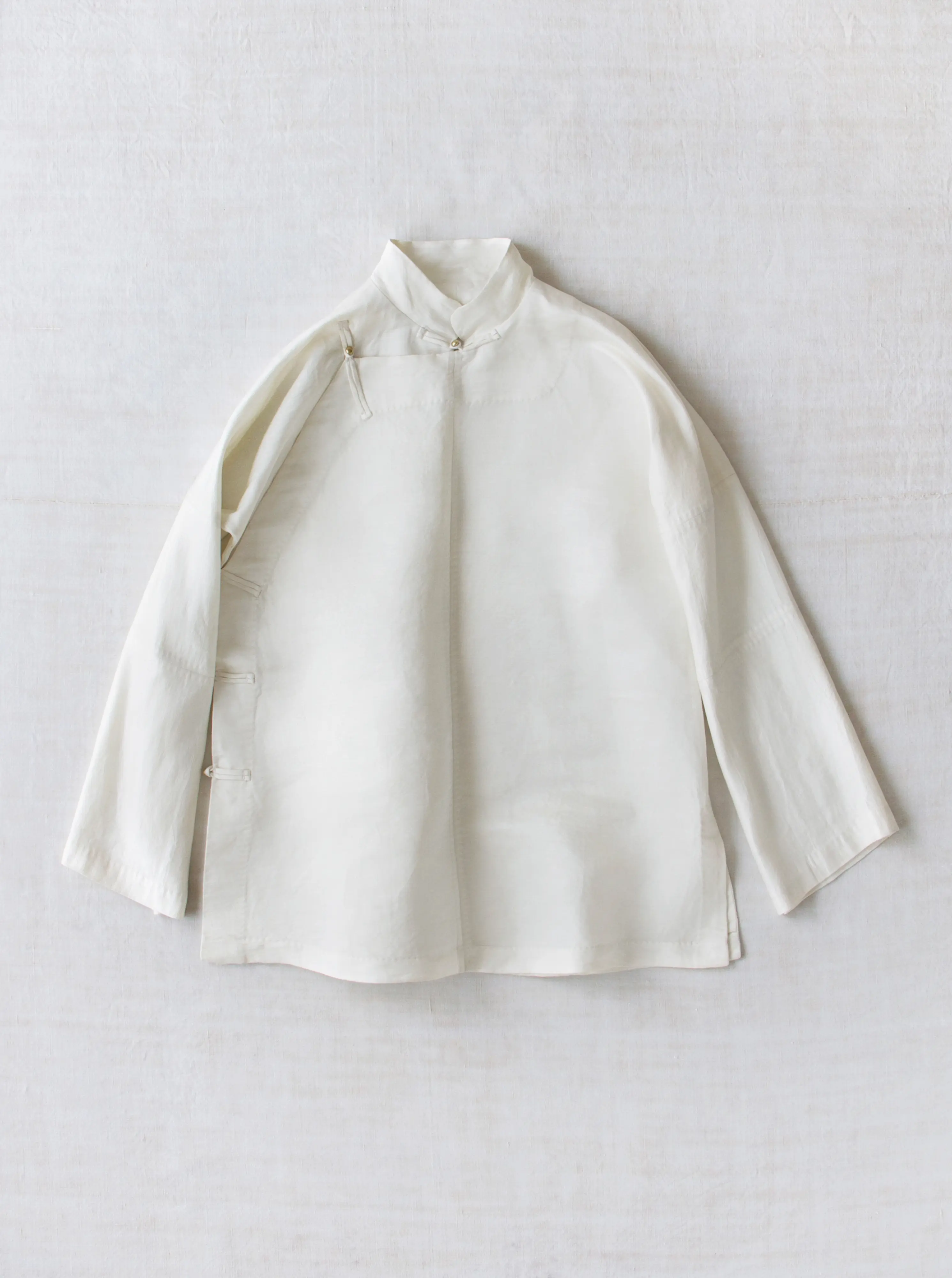 mandarin jacket with hand stitching