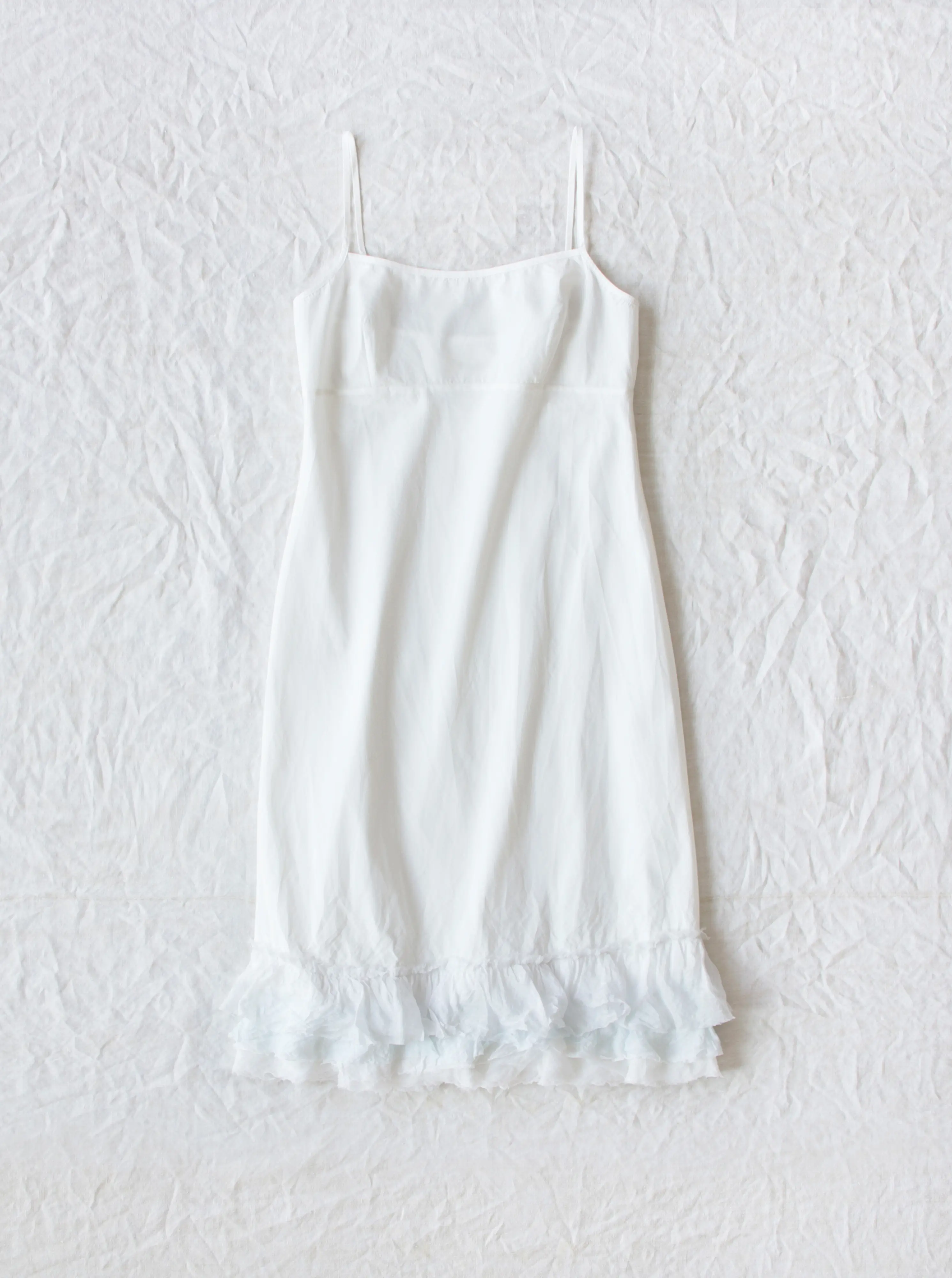 slip with ruffles